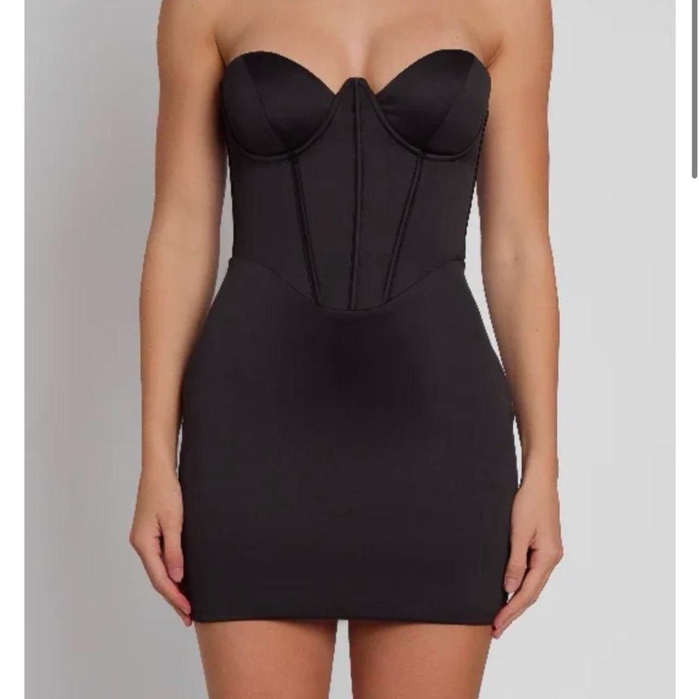 Leau Tessuto Satin Corset Mini Dress - XS. Brand new without tags